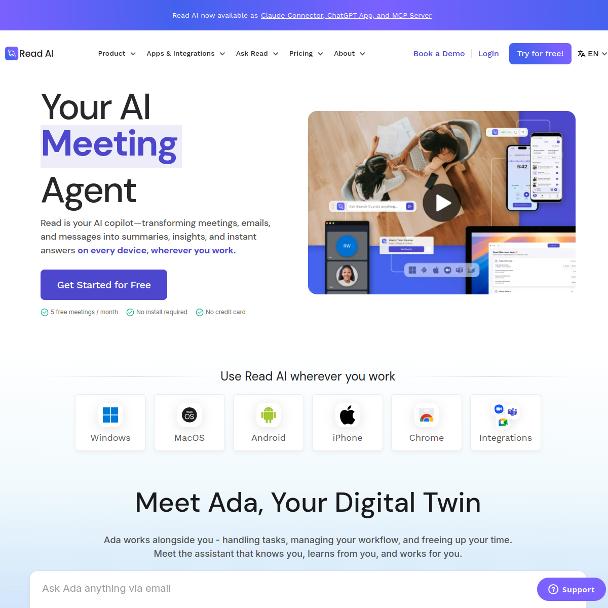 Screenshot of Read AI