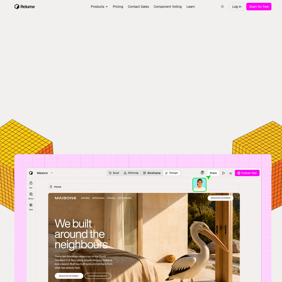 Screenshot of Relume