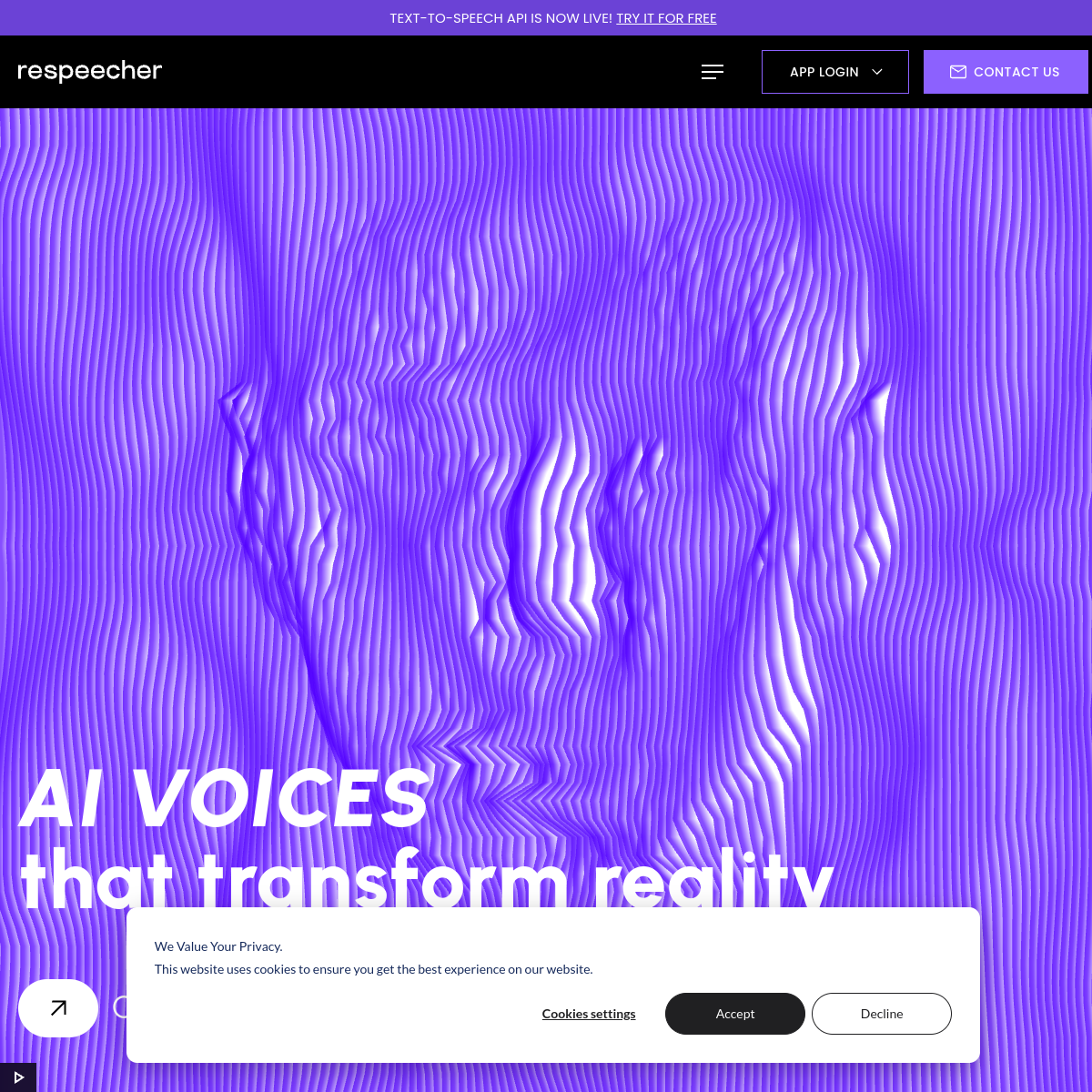 Screenshot of Respeecher
