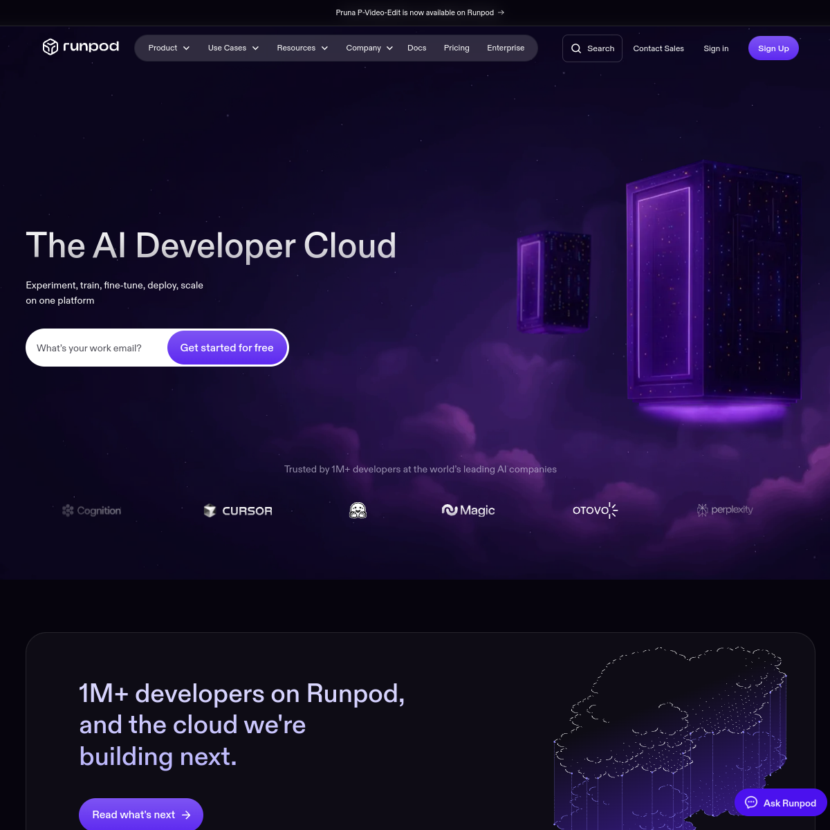 Screenshot of RunPod