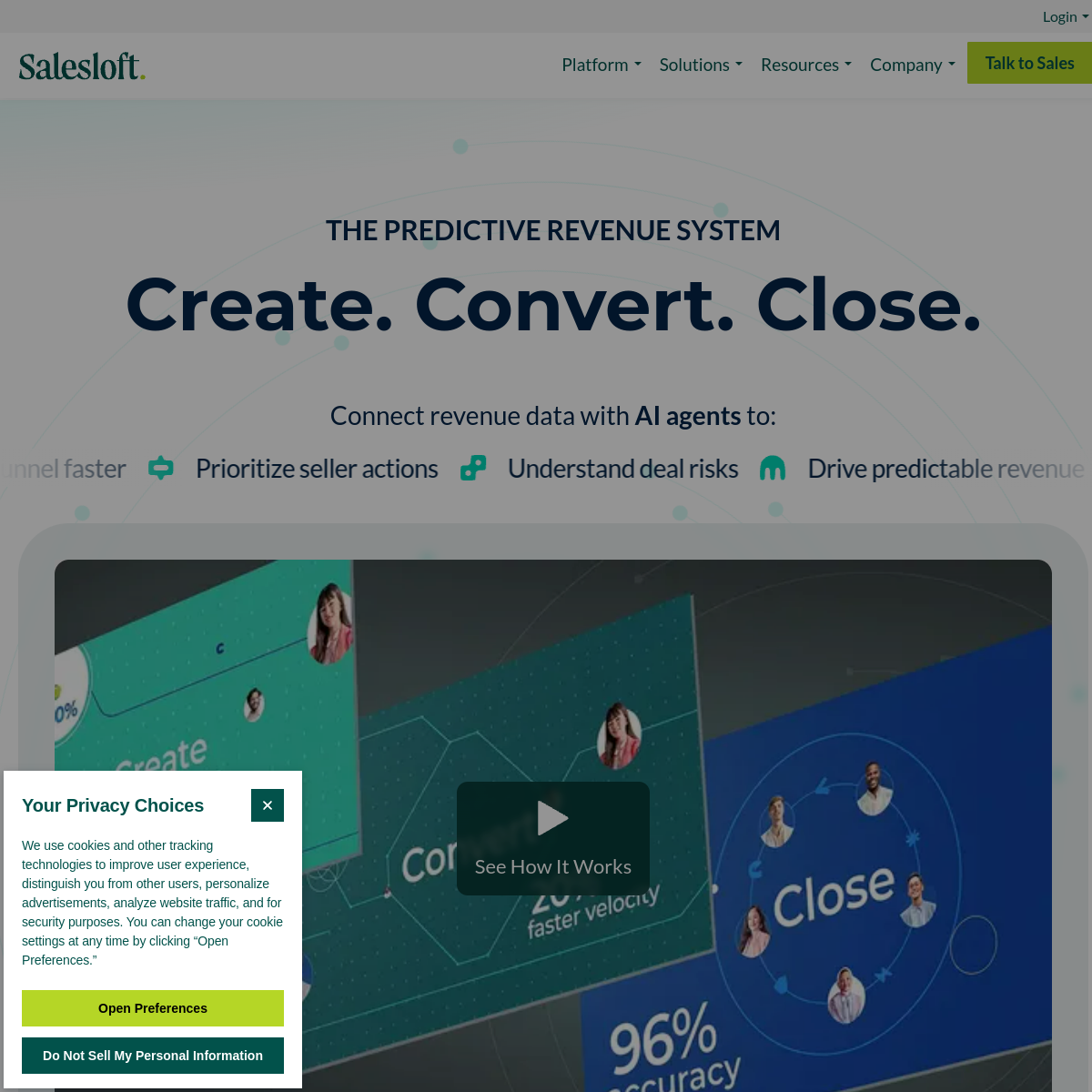 Screenshot of Salesloft