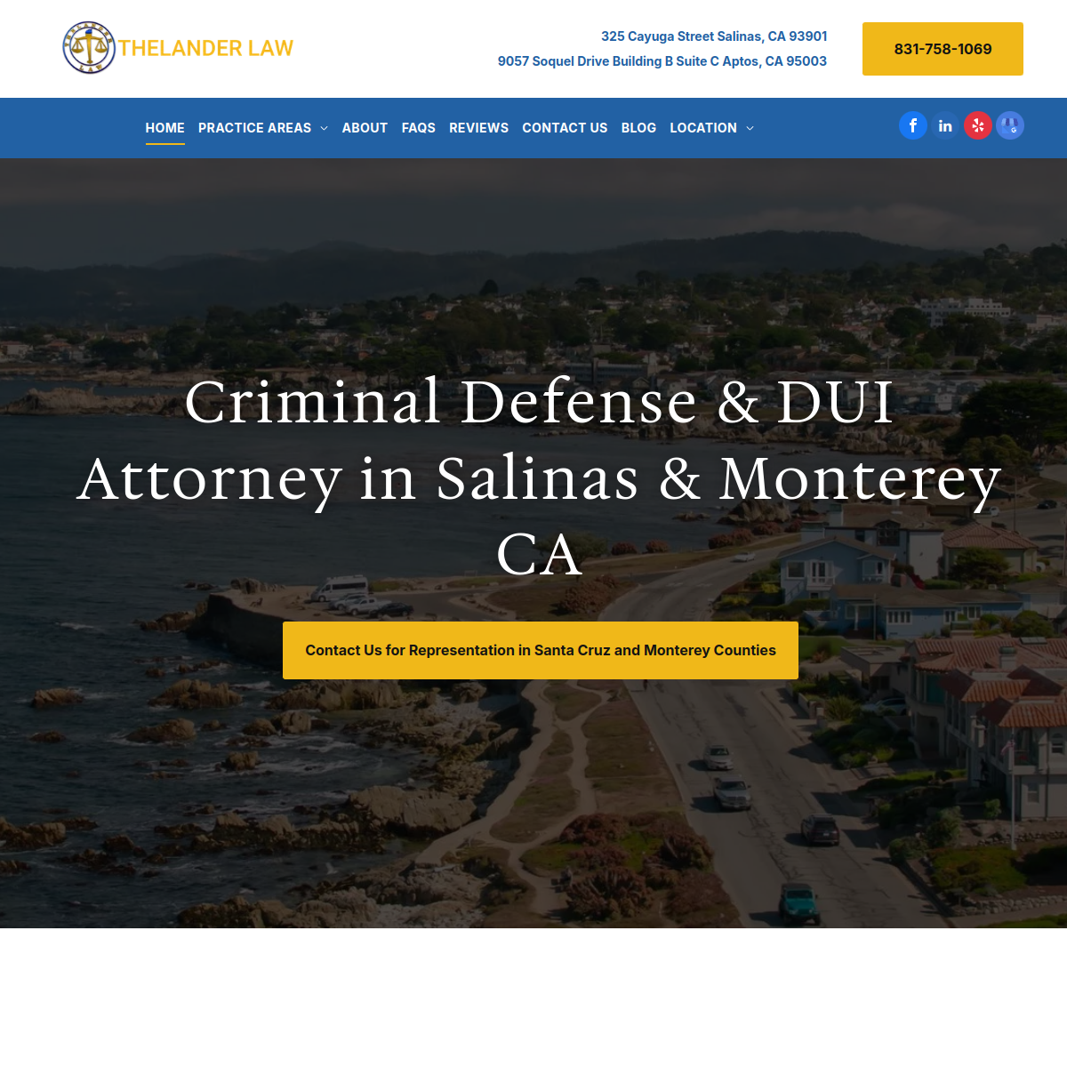 Screenshot of Thelander Law