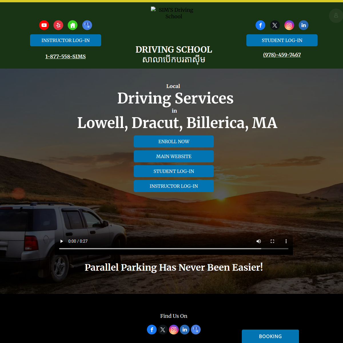 Screenshot of SIM'S Driving School