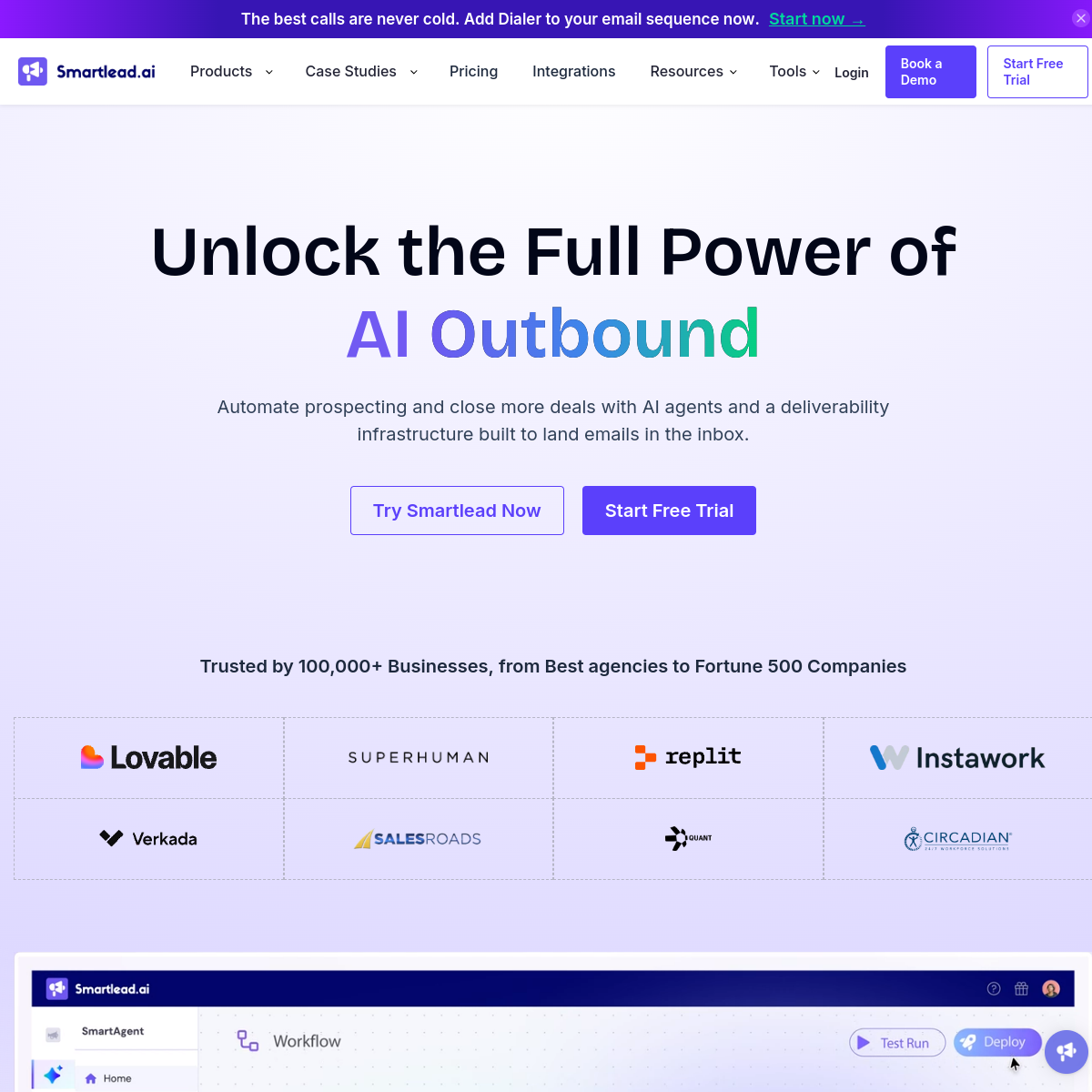 Screenshot of Smartlead