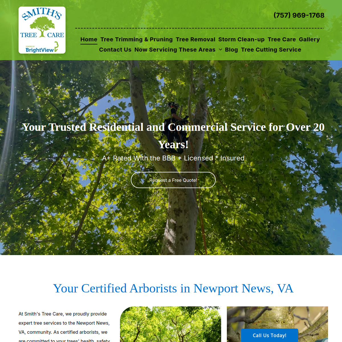 Screenshot of Smith's Tree Care