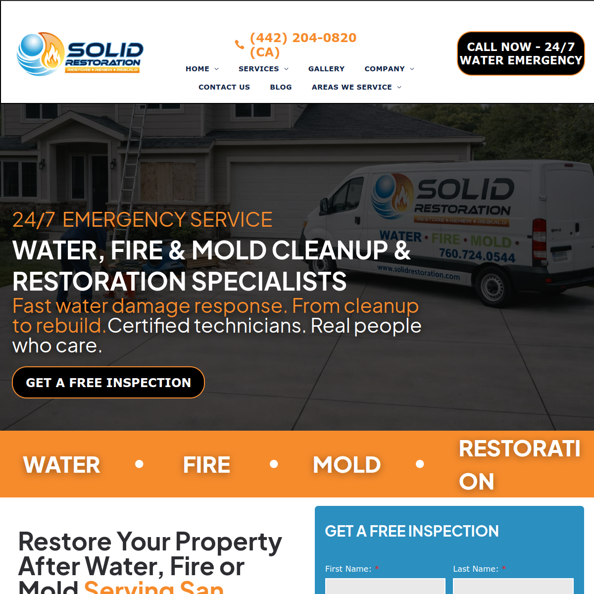 Screenshot of Solid Restoration LLC