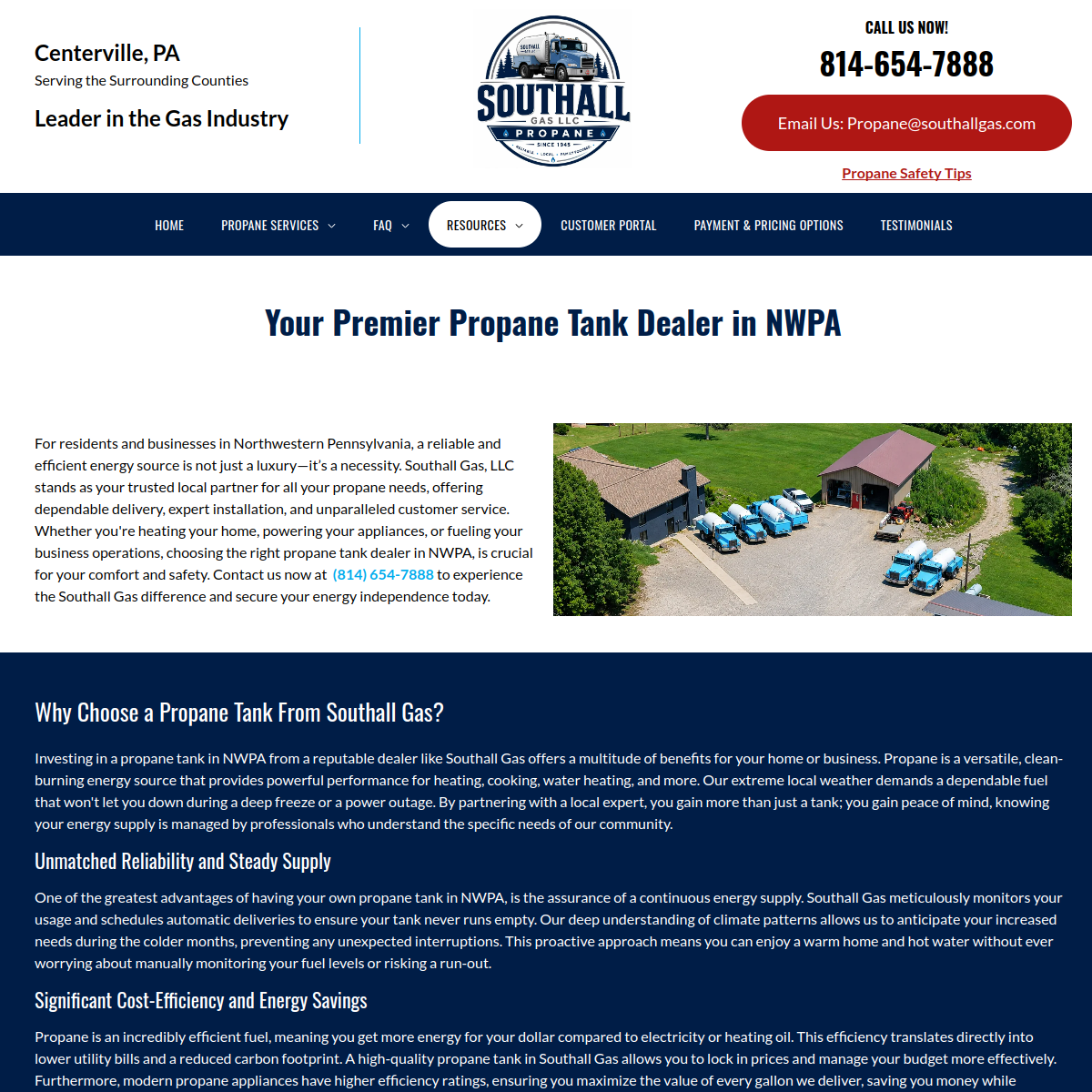 Screenshot of Southall Gas LLC