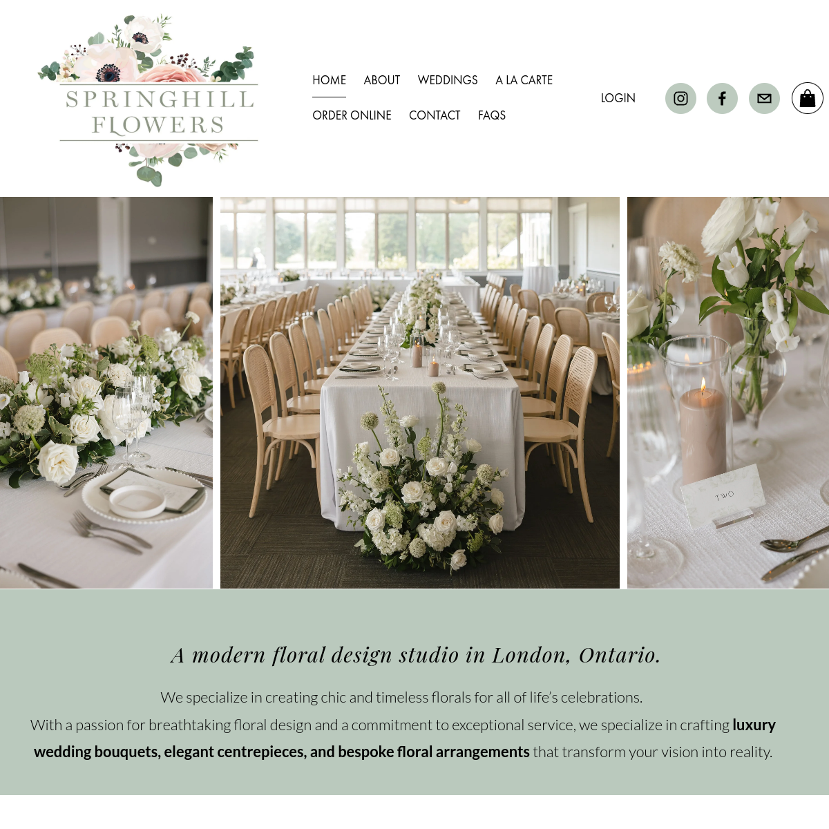 Screenshot of Springhill Flowers