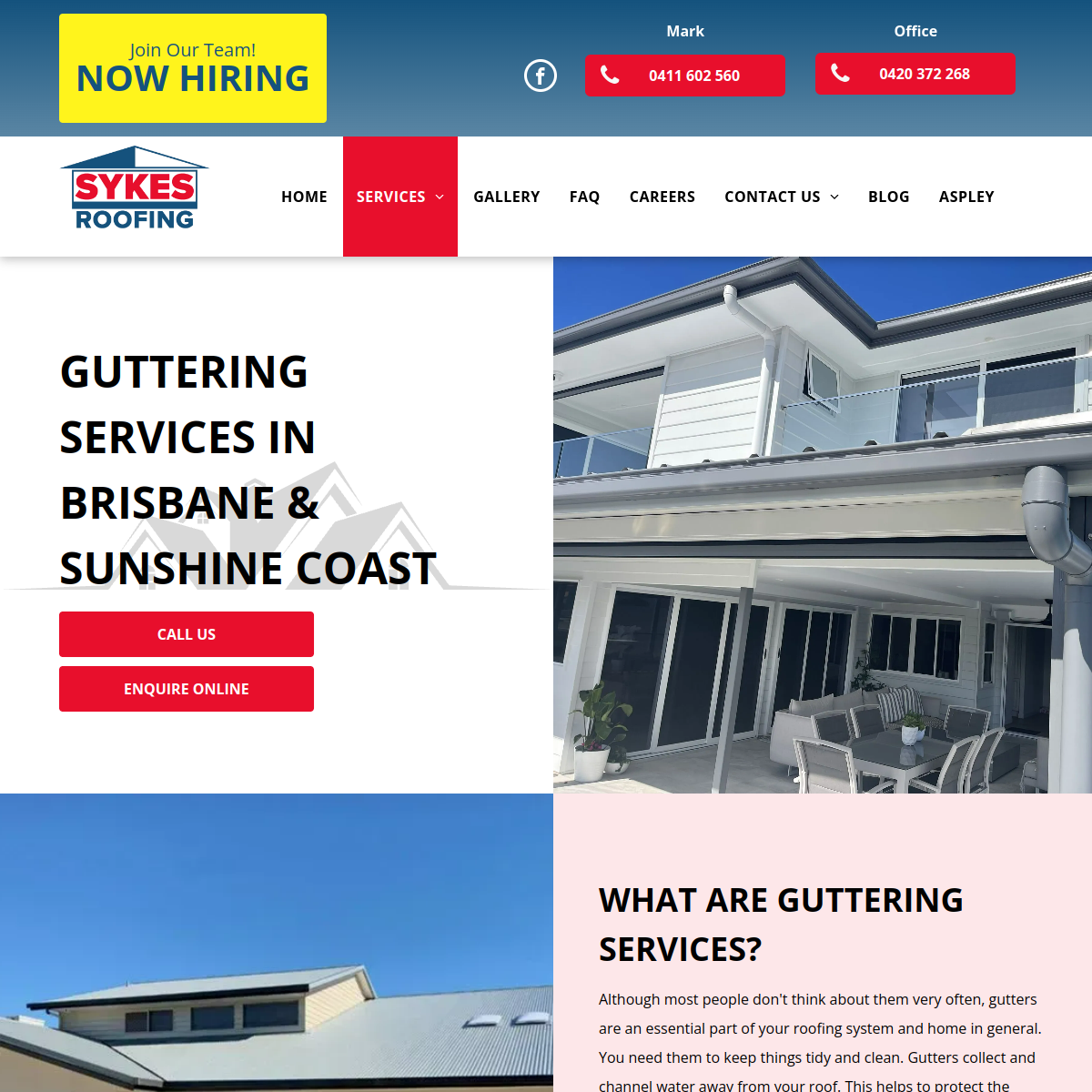 Screenshot of Sykes Roofing