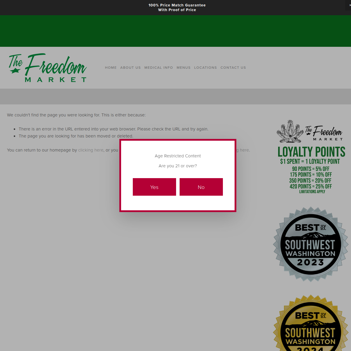Screenshot of The Freedom Market Cathlamet