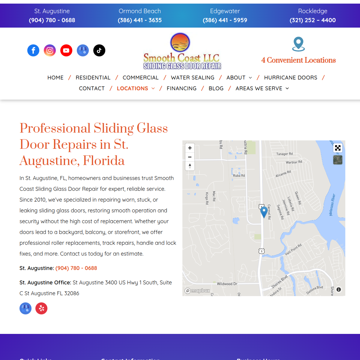 Screenshot of Smooth Coast Sliding Glass Door Repair