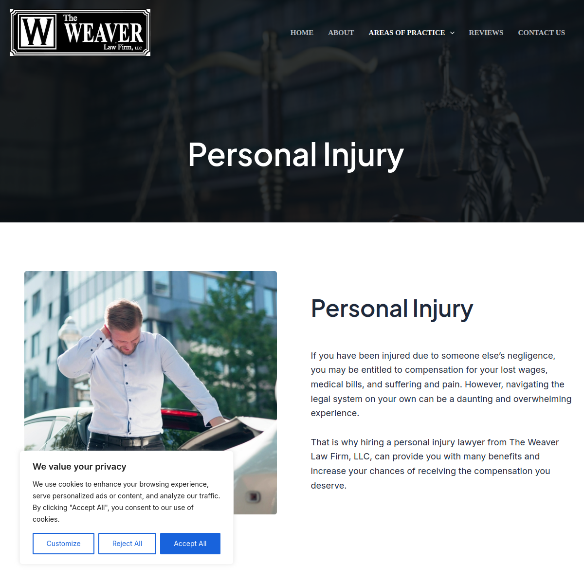 Screenshot of The Weaver Law Firm, LLC.