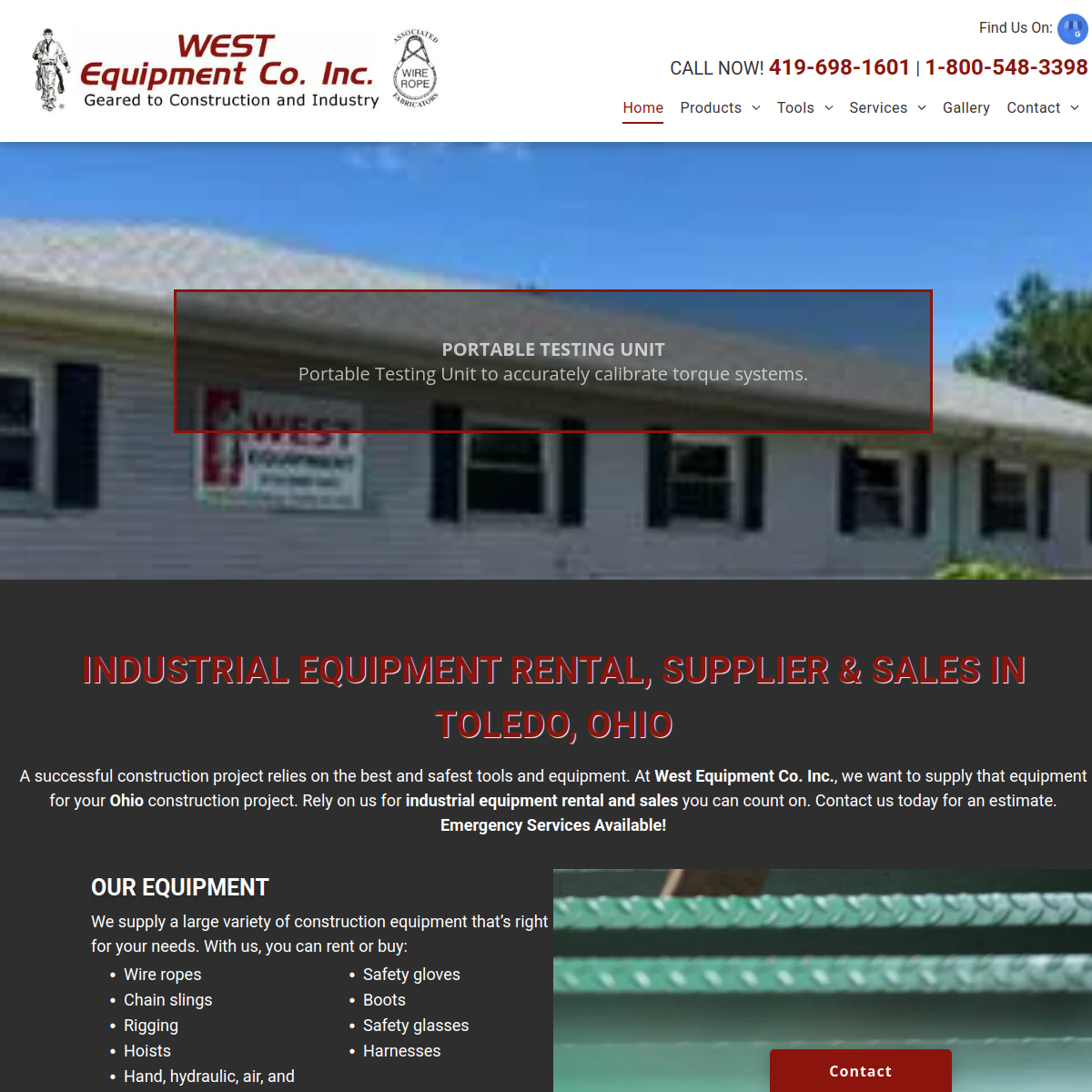 Screenshot of West Equipment Co Inc