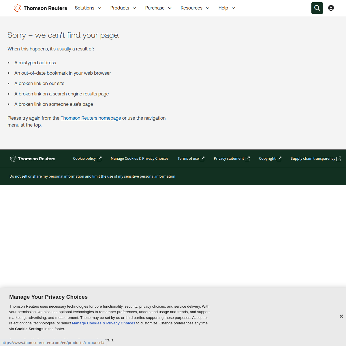 Screenshot of CoCounsel
