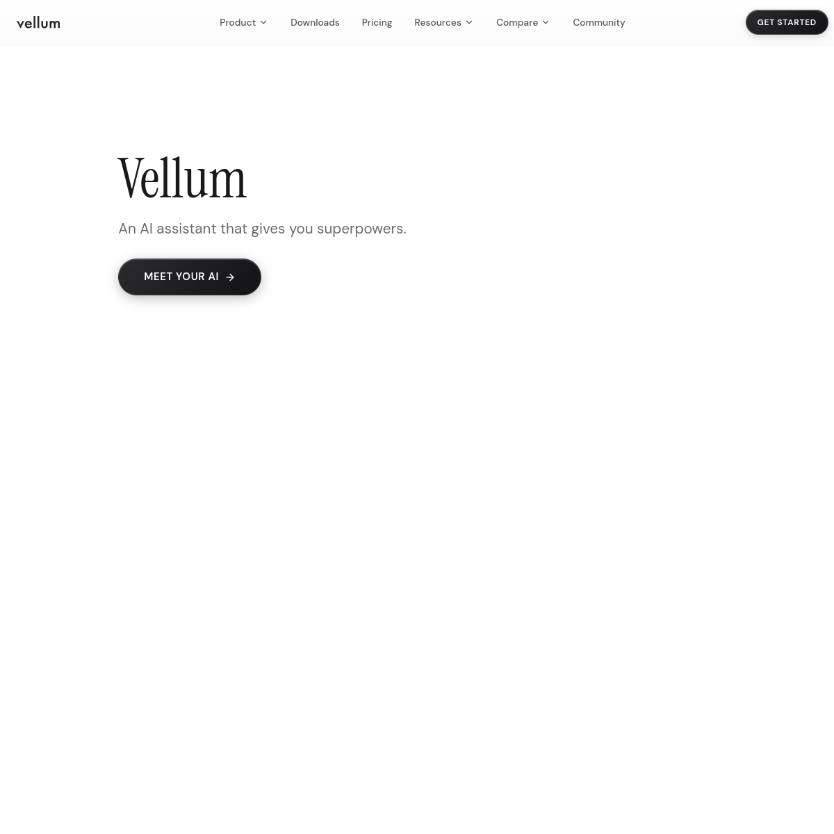 Screenshot of Vellum AI