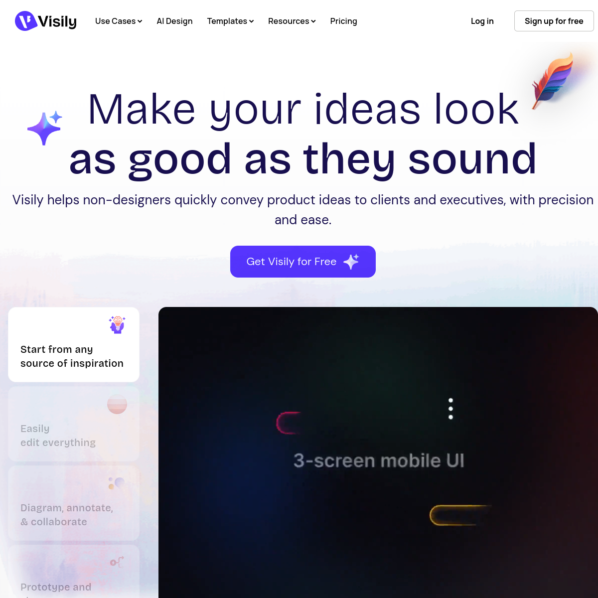 Screenshot of Visily