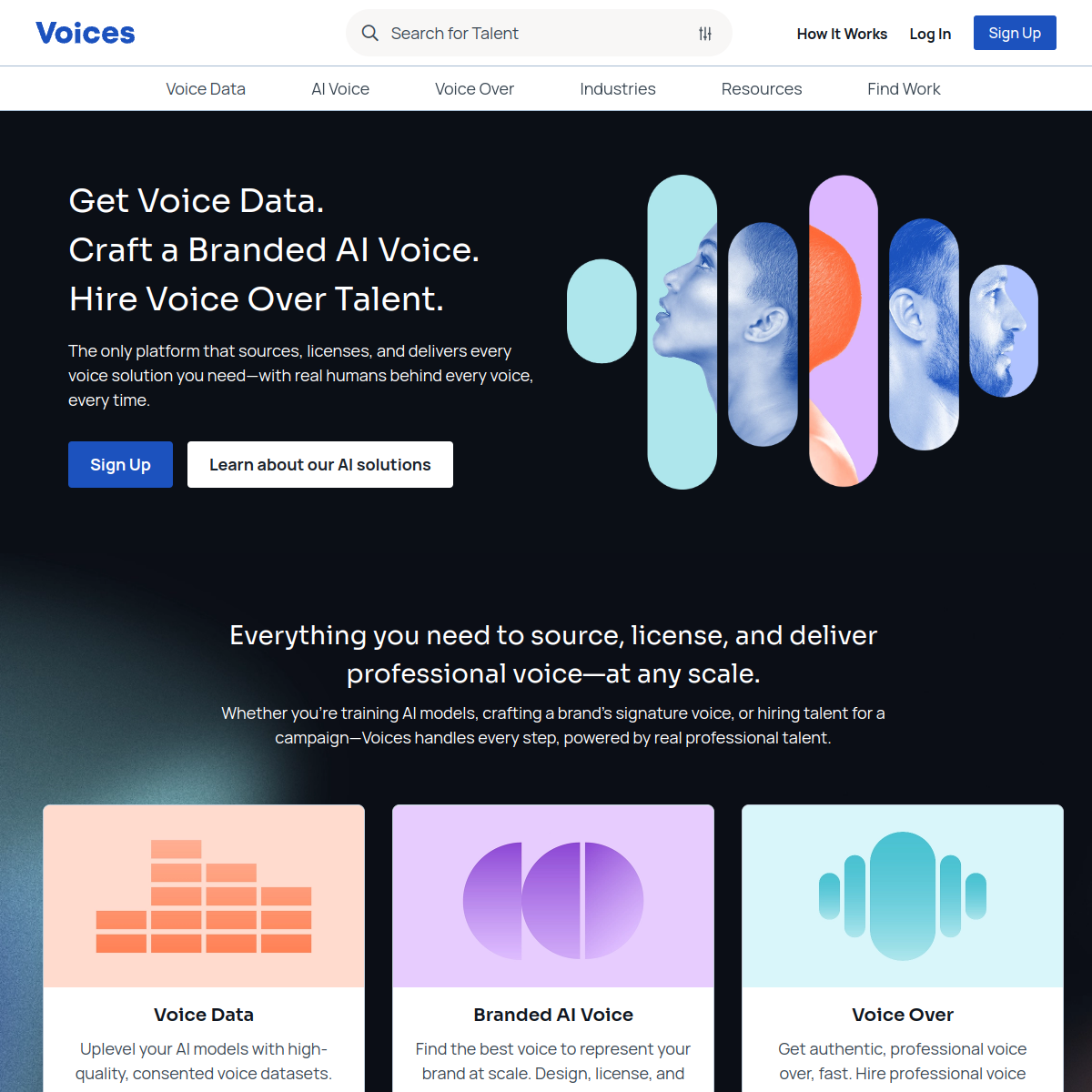 Screenshot of Voices.com