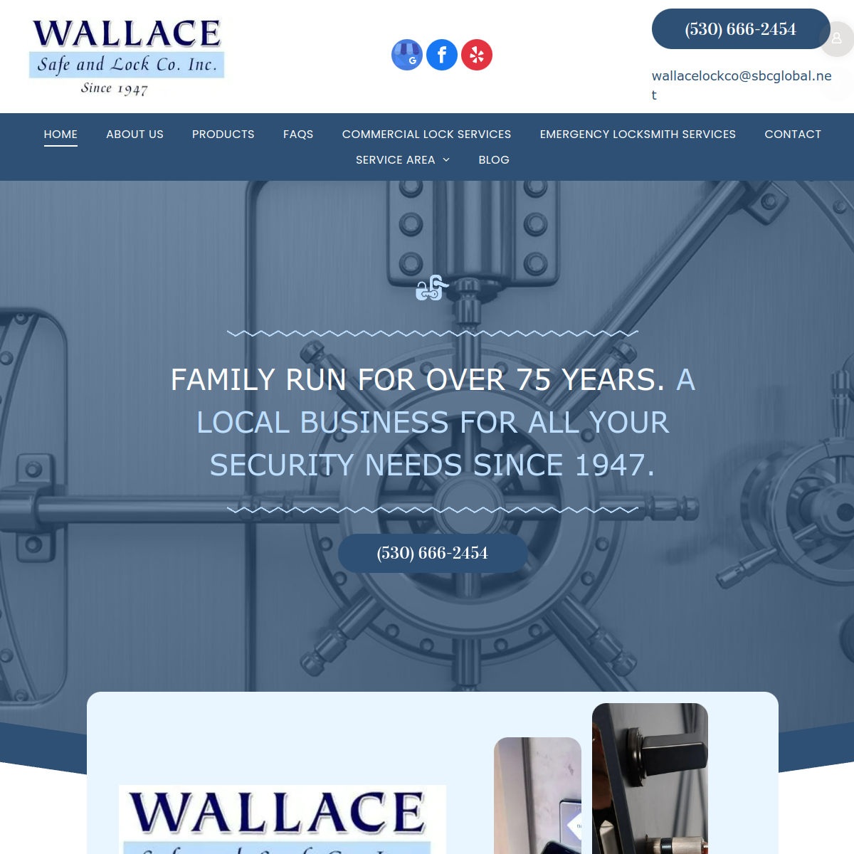 Screenshot of Wallace Safe And Lock Co. Inc.