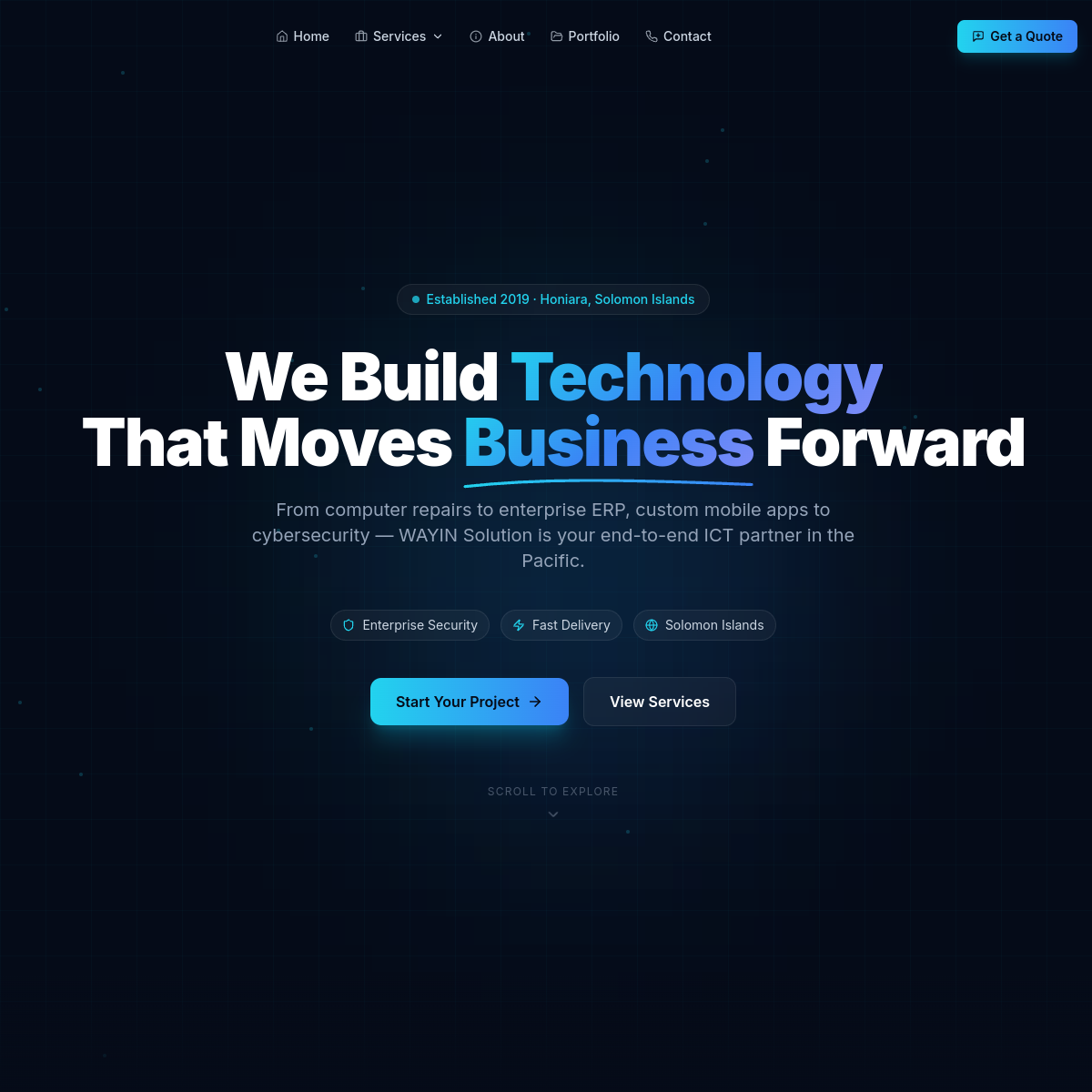 WAYIN Solution Website preview