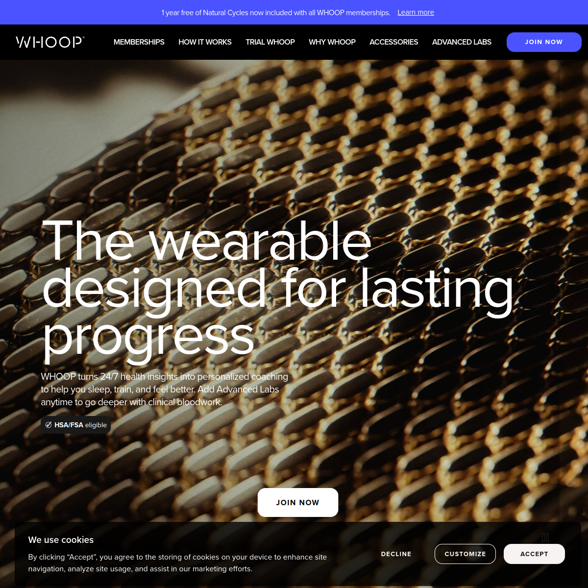 Screenshot of Whoop