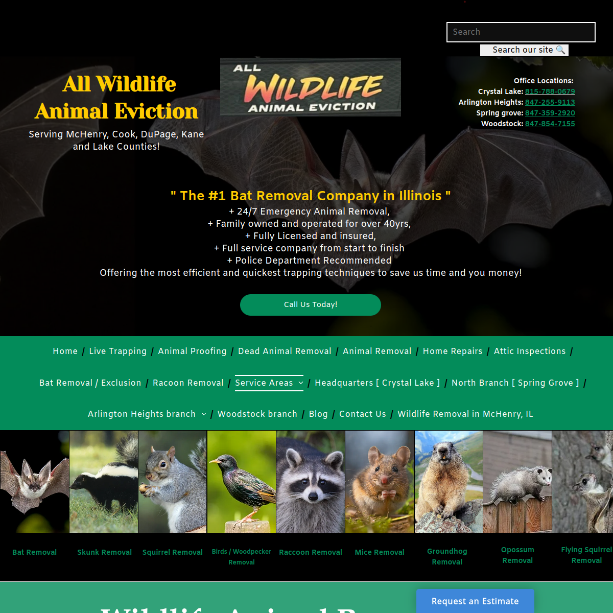 Screenshot of All Wildlife Animal Eviction