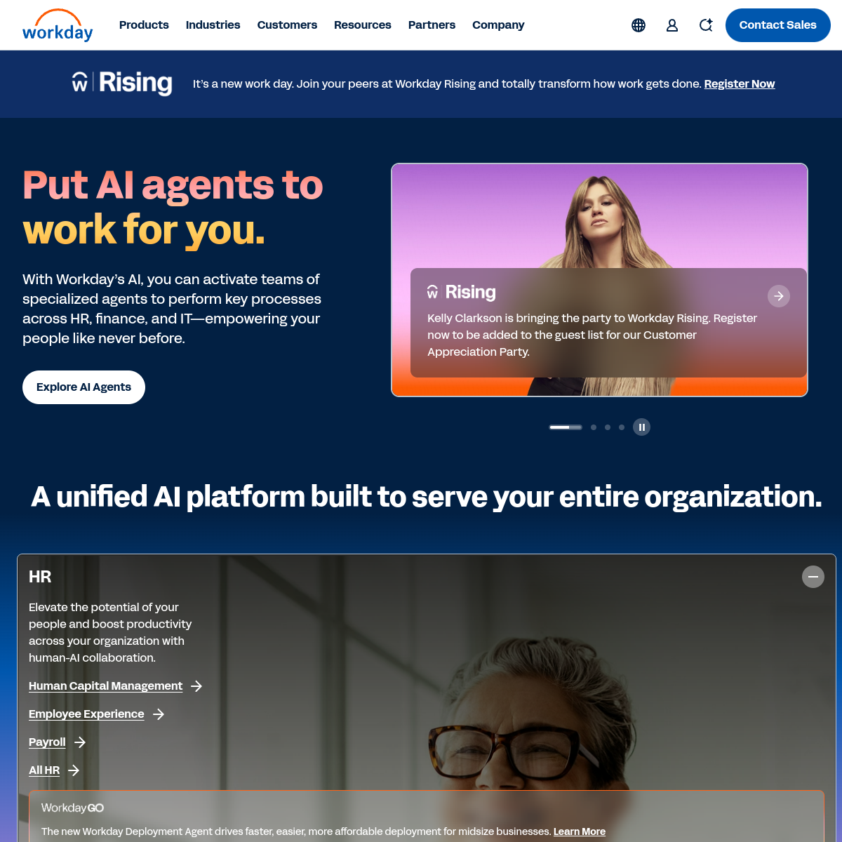 Screenshot of Workday AI