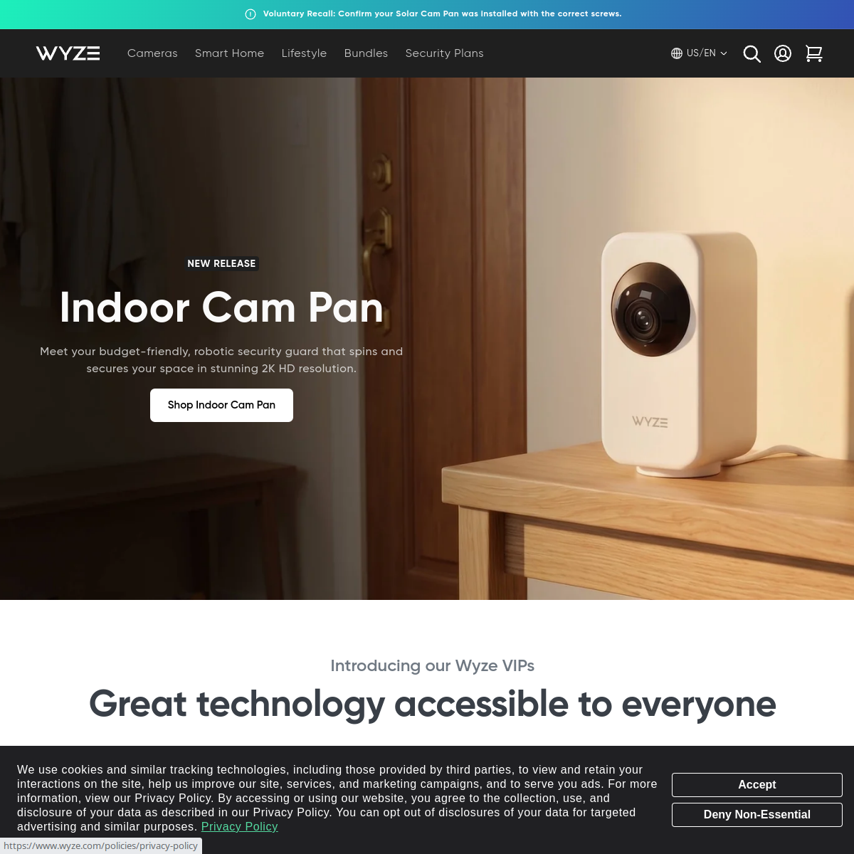Screenshot of Wyze