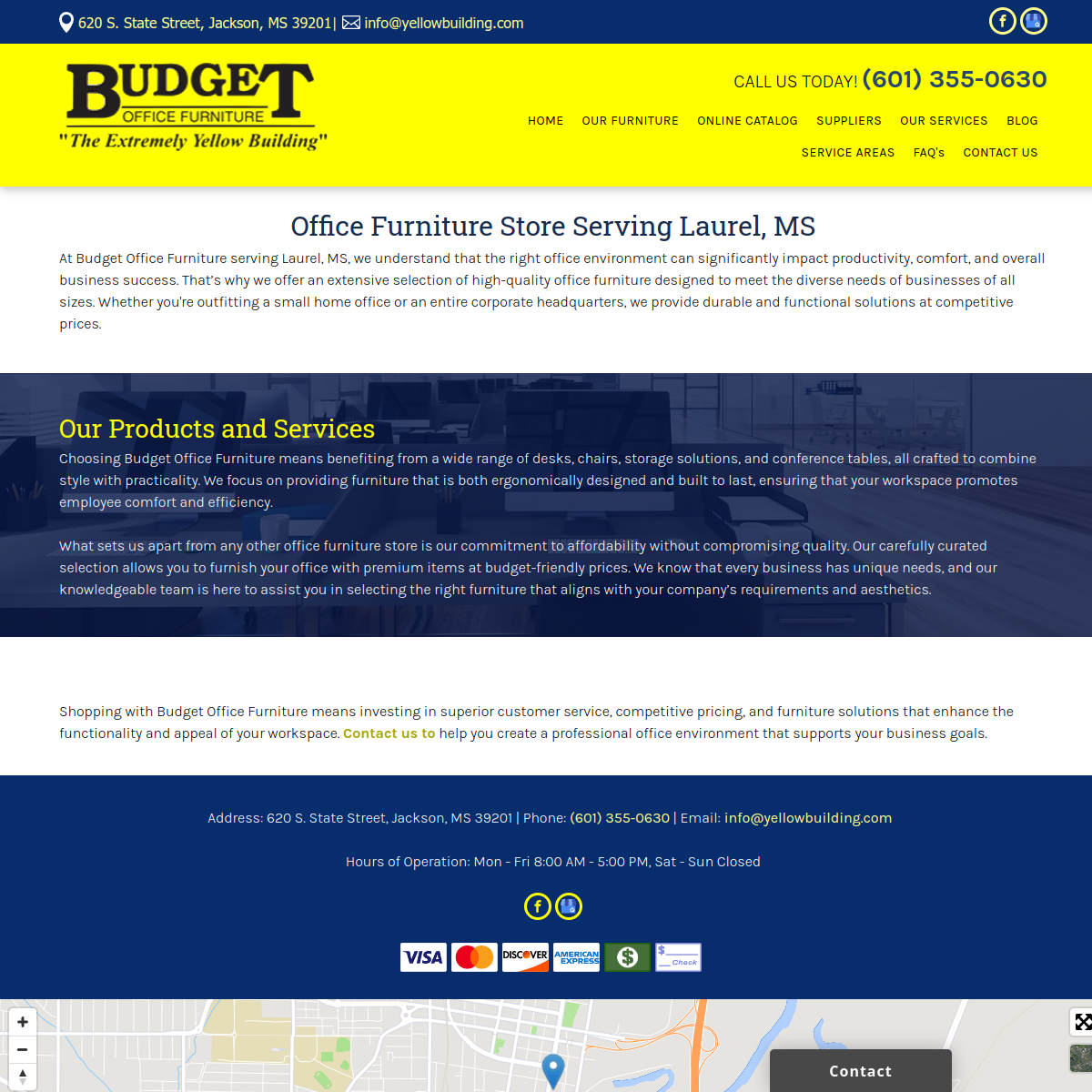 Screenshot of Budget Office Furniture