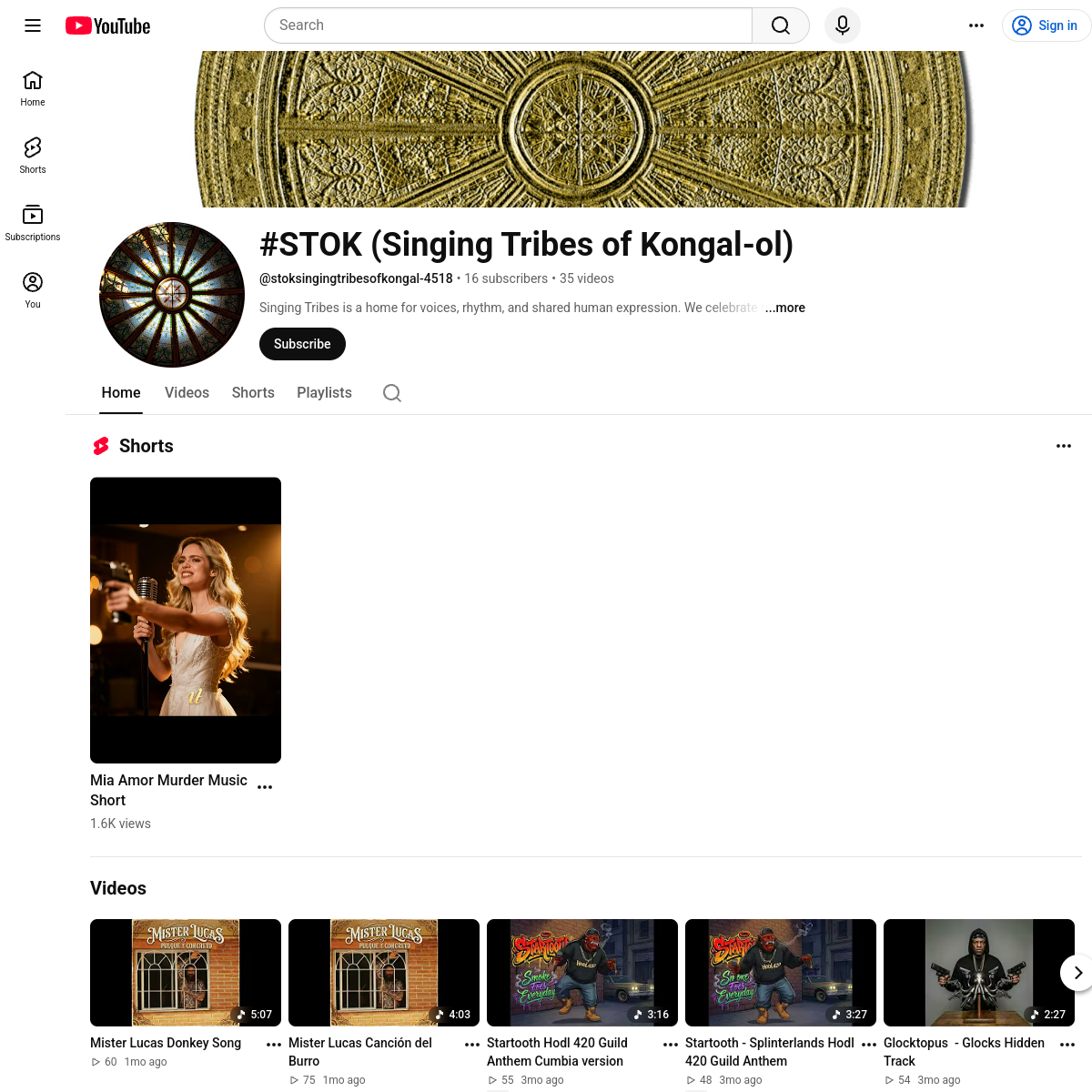 Preview of STOK Singing Tribes of Kongal-ol YouTube channel