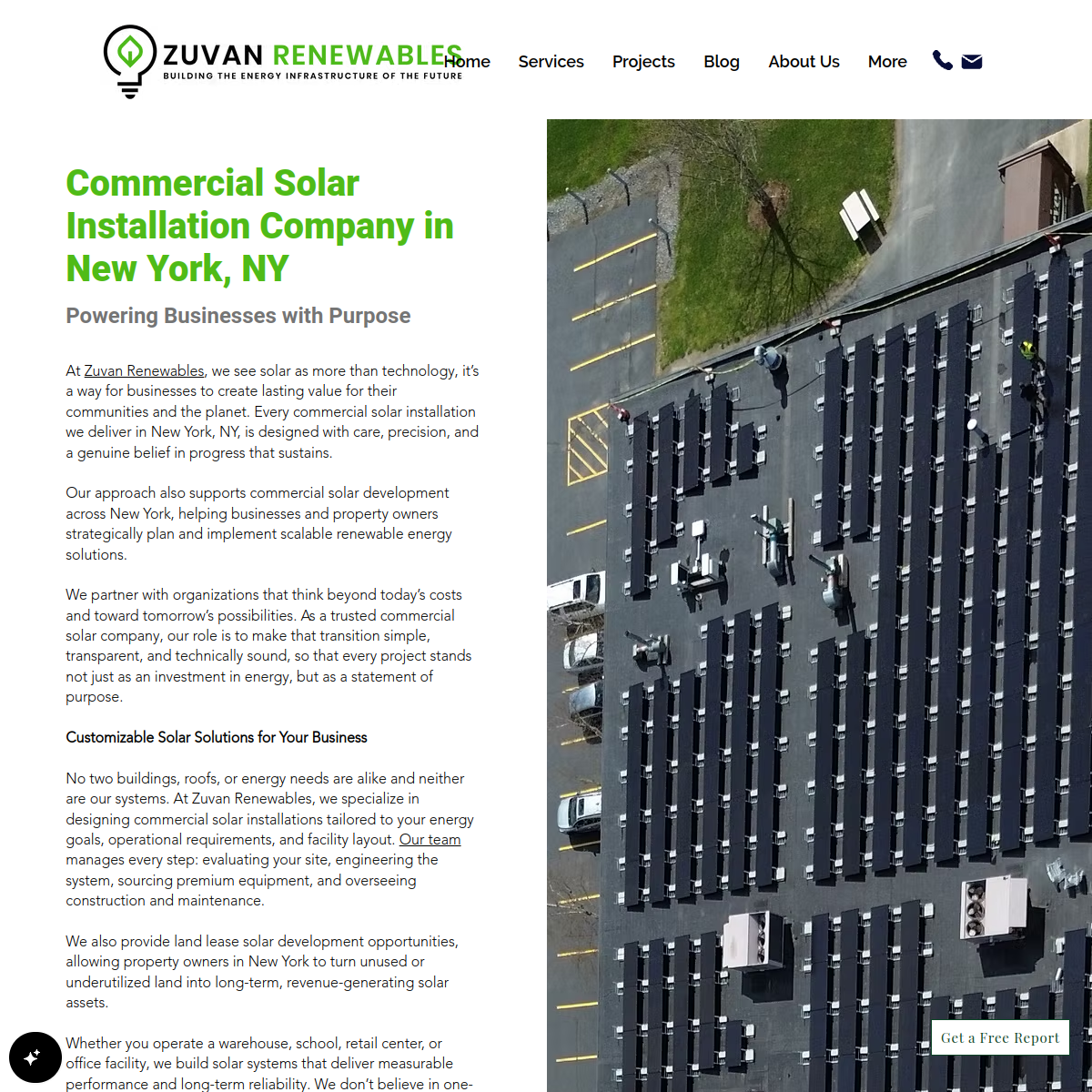 Screenshot of Zuvan Renewables