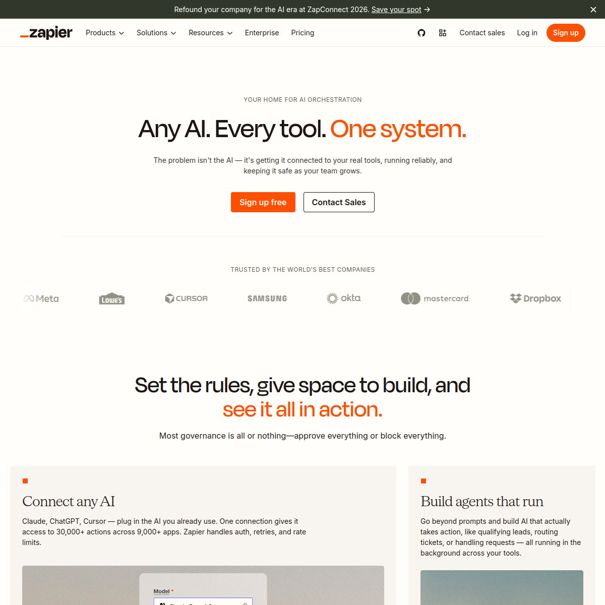 Screenshot of Zapier AI