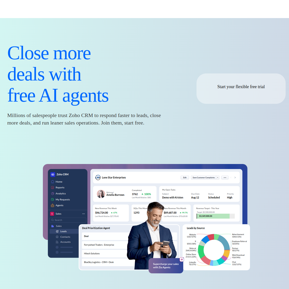 Screenshot of Zoho CRM