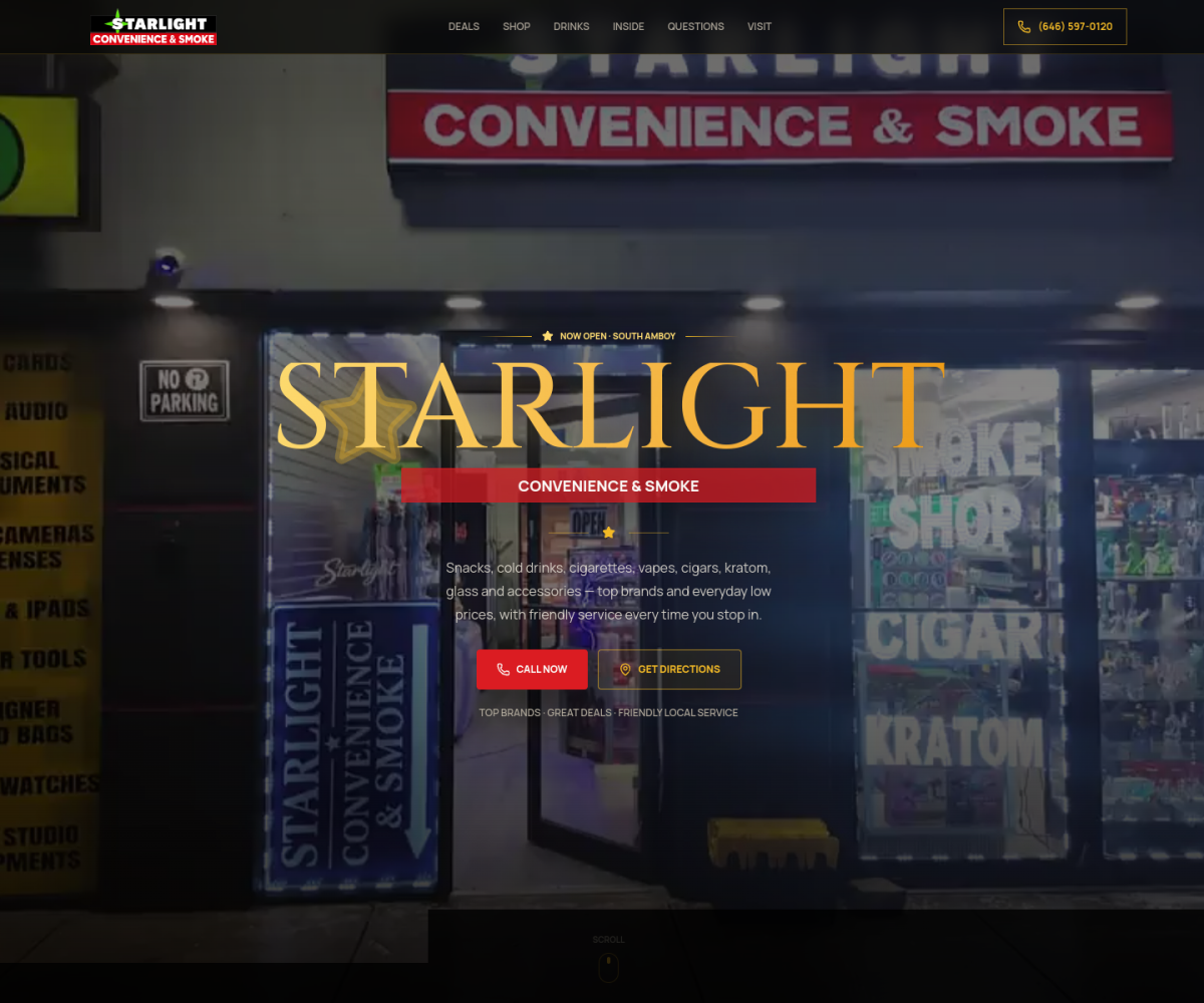 Starlight Convenience & Smoke website