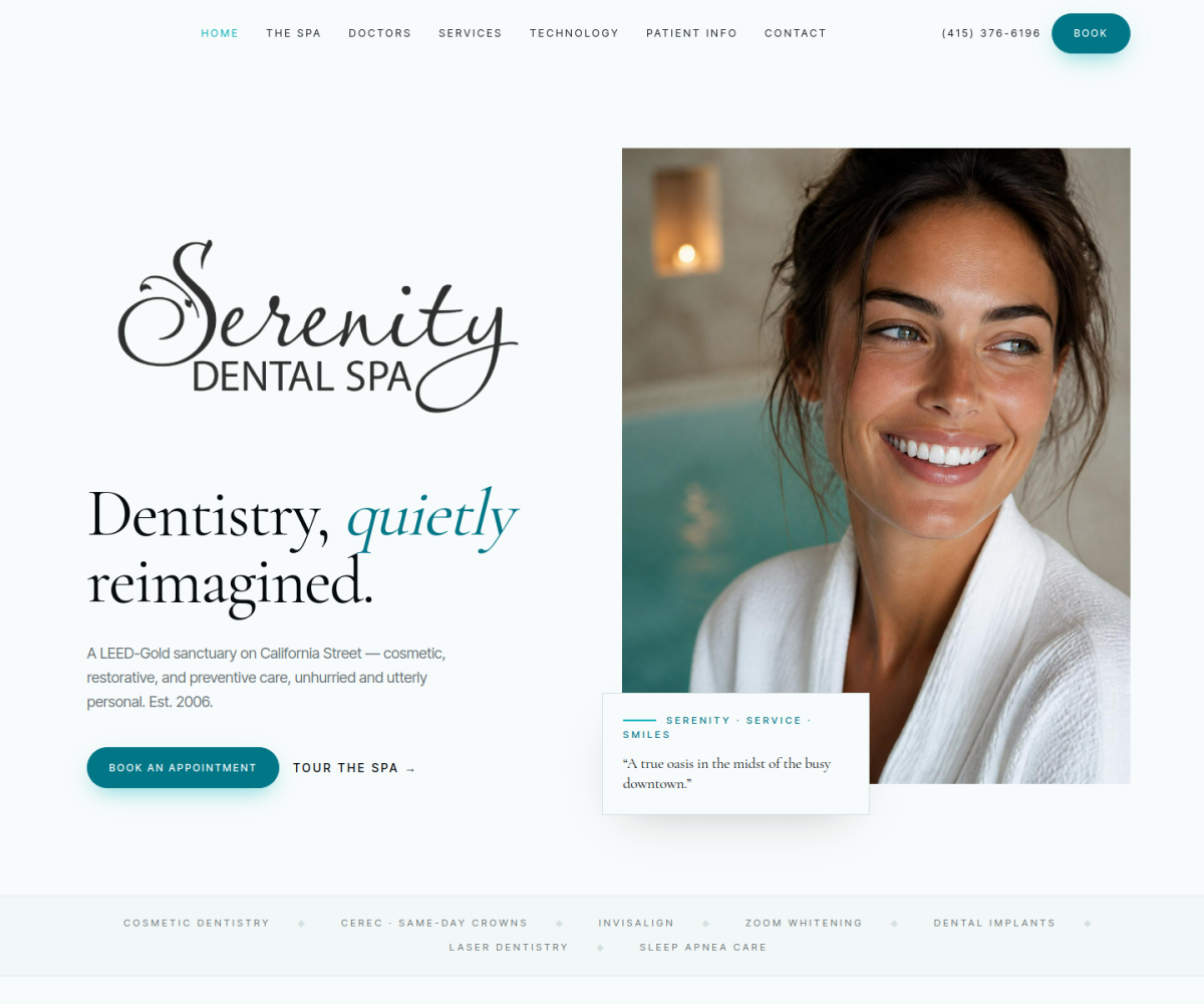 Dental Zenith Reimagined — website preview