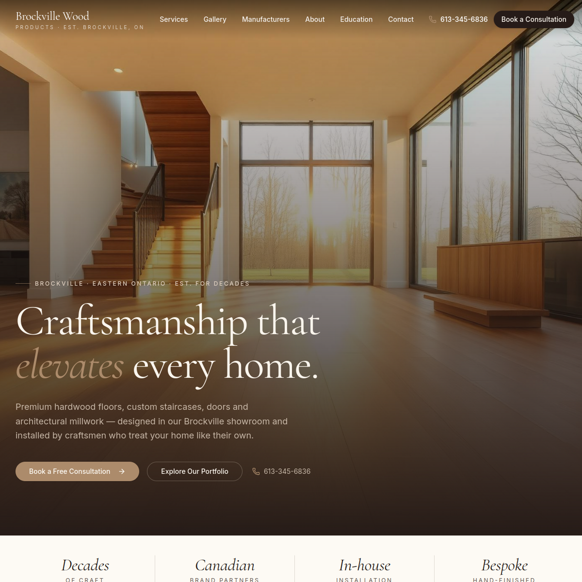 Brockville Wood Products website screenshot