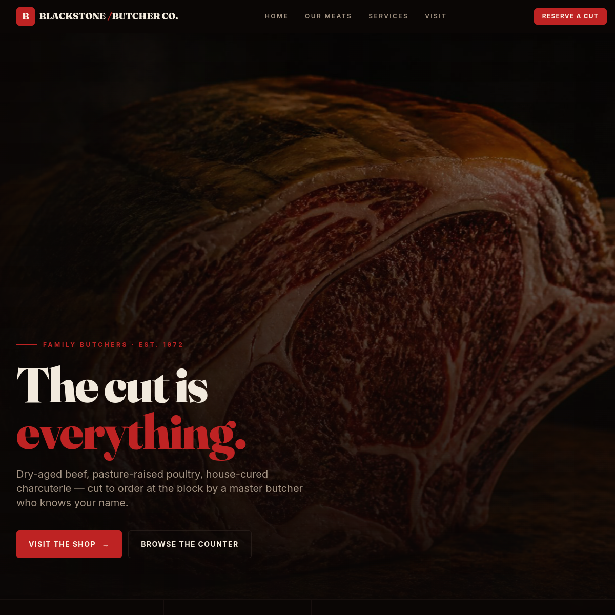Blackstone | Butcher Co website screenshot
