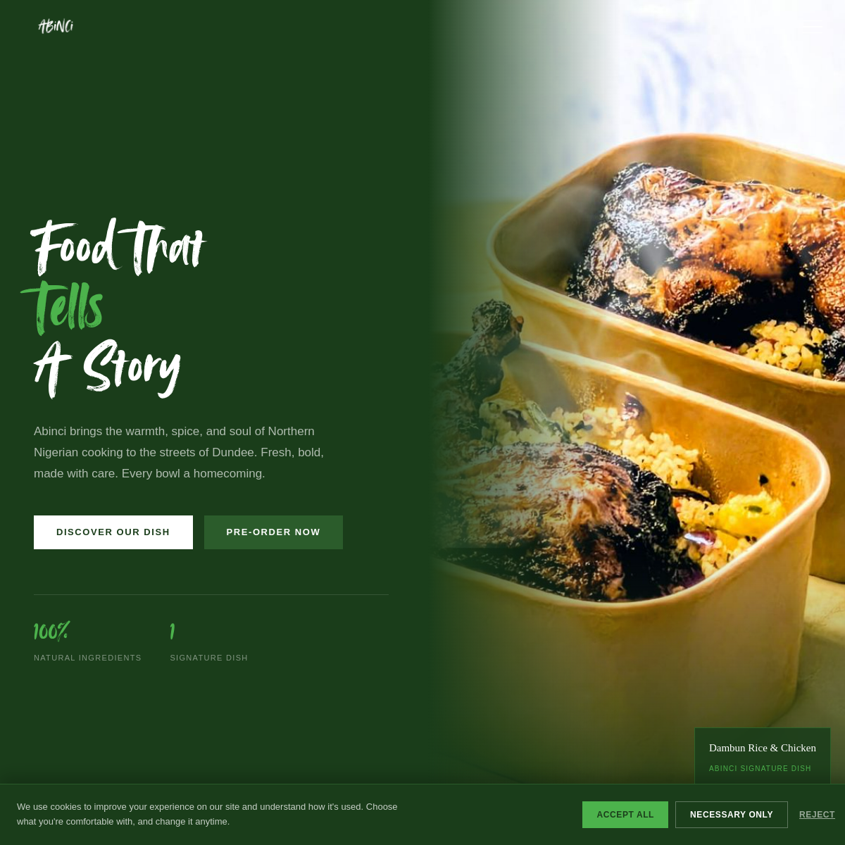 New Abinci site