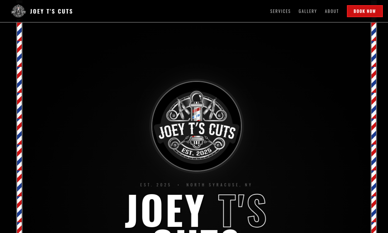Joey T's Cuts website screenshot