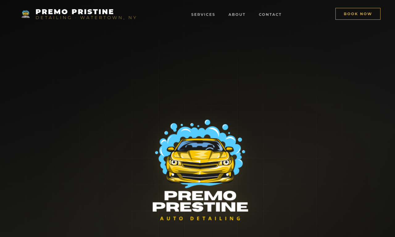 Premo Pristine Detailing website screenshot