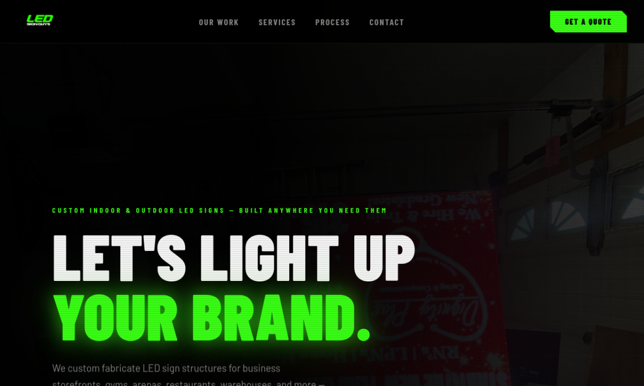The LED Sign Guys website screenshot