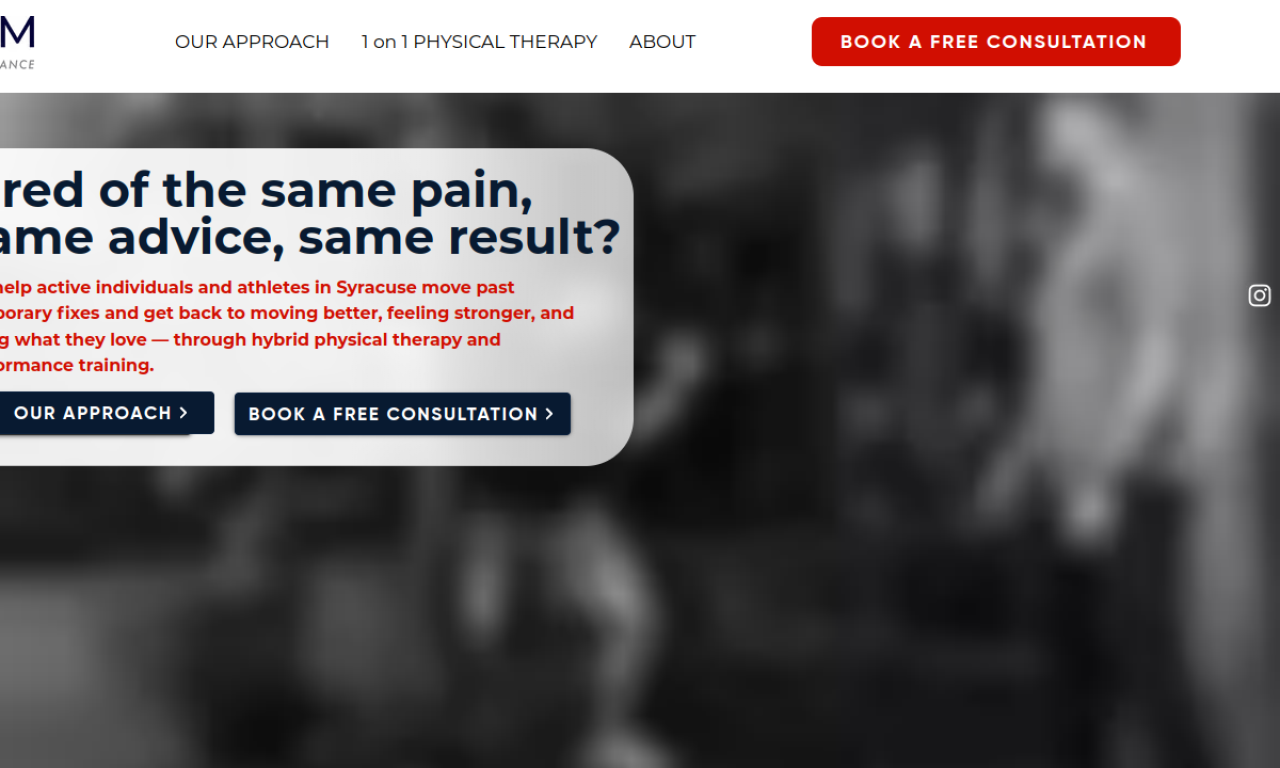 Redeem Physical Therapy website screenshot
