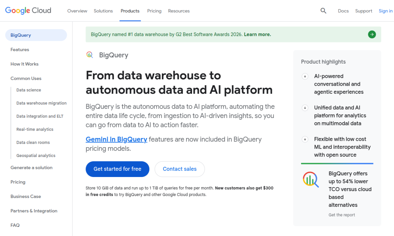 BigQuery screenshot