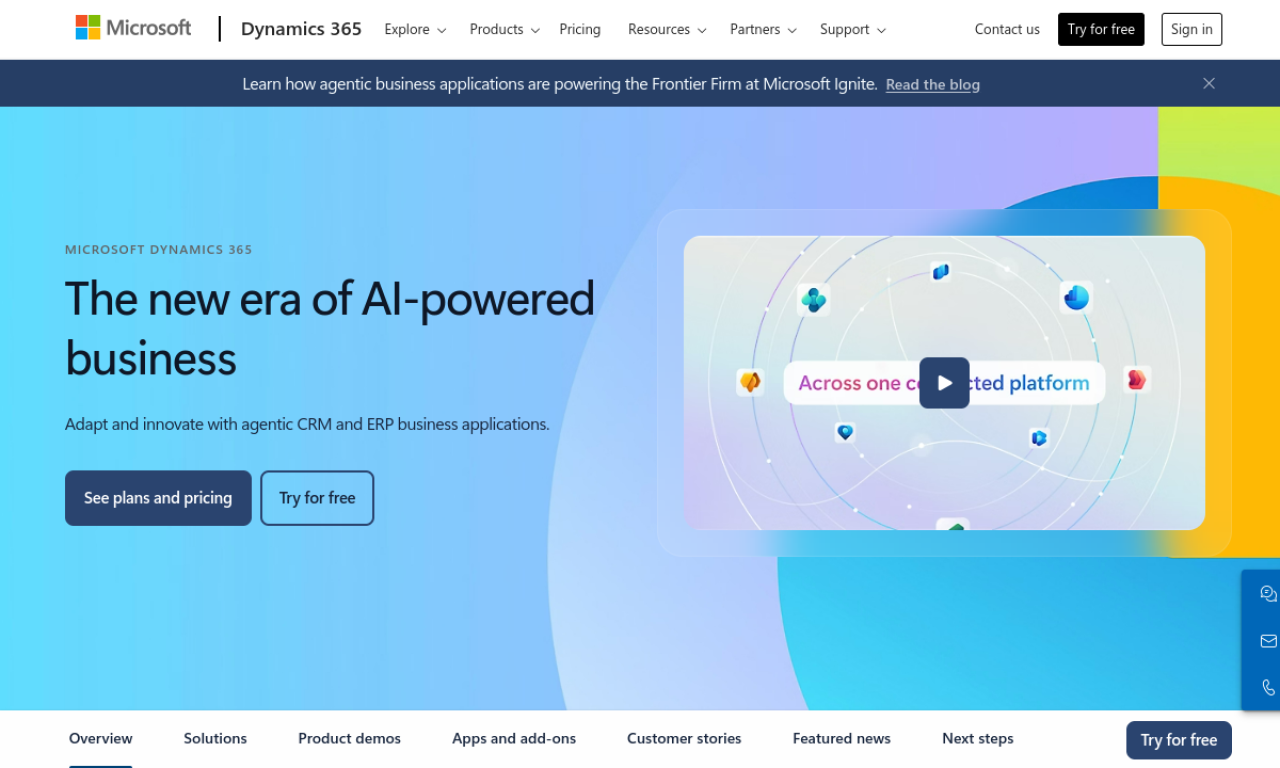 Microsoft Dynamics 365 screenshot