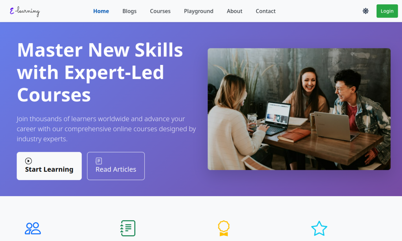 E-Learning screenshot