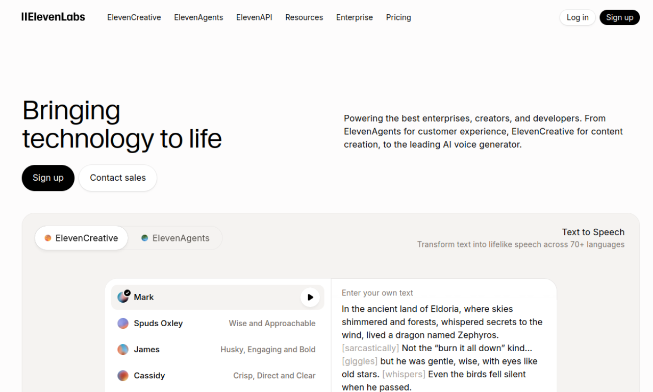ElevenLabs screenshot