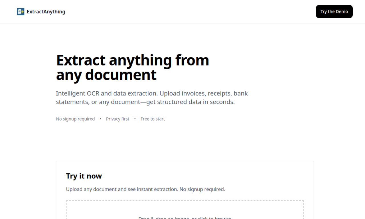 Extract Anything screenshot