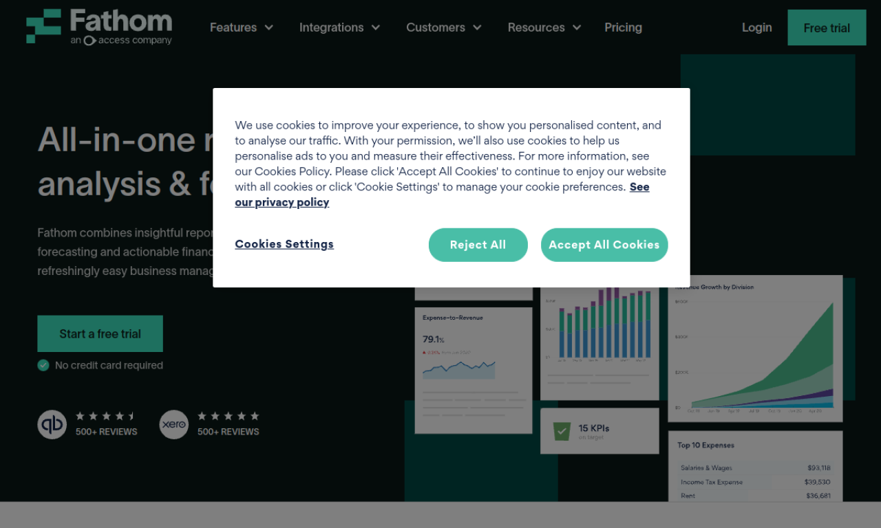 Fathom Analytics screenshot