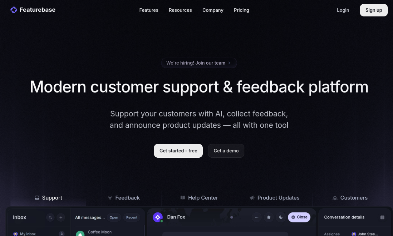 Featurebase screenshot