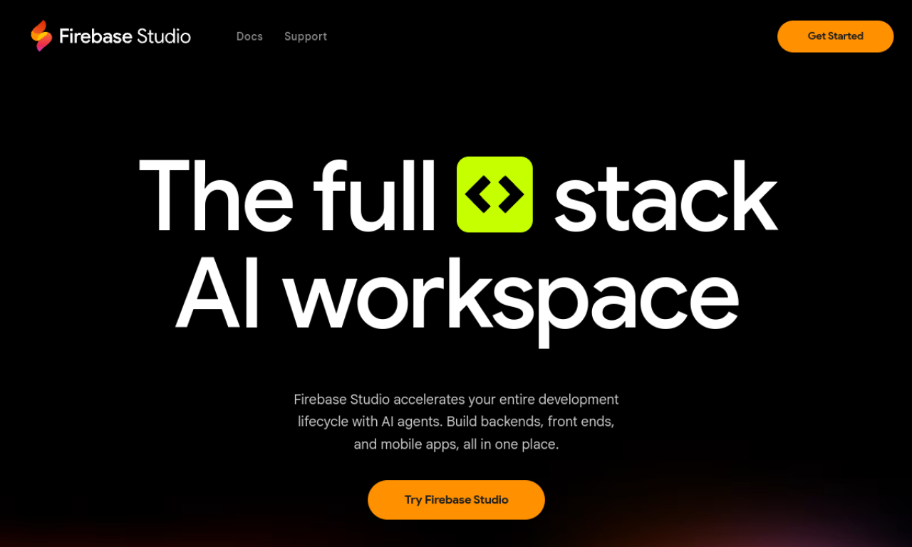 Firebase Studio screenshot