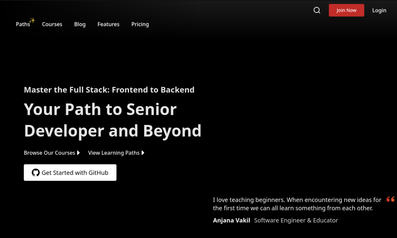 Frontend Masters screenshot